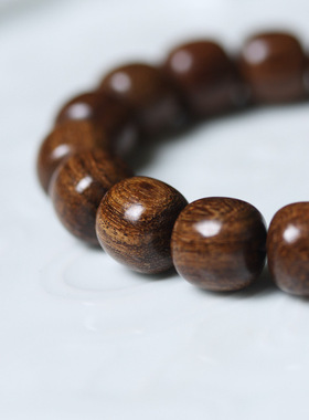 热卖金丝檀老型珠手串桶珠佛珠文玩男女士情侣款手工手链配饰品厂