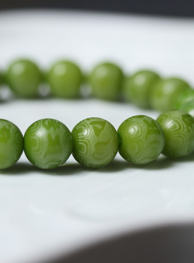 天然绿菩提根子手串雕刻六字箴言炭烧小猫爪男女士款手链持念佛珠