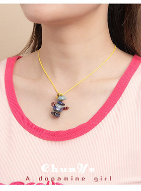 石姬娘娘吊坠项链女款