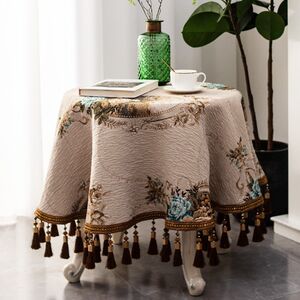 正方形桌布欧式方桌布床头柜盖巾桌圆桌式茶几家用高档0517d