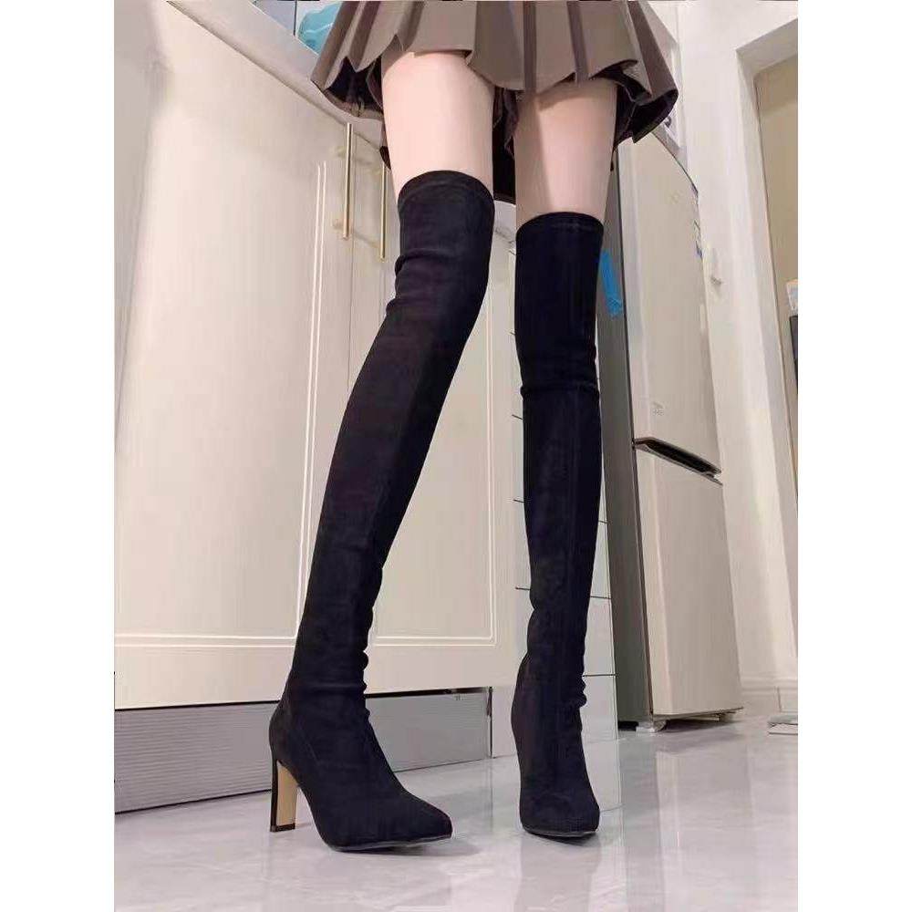 春季高跟长靴女2026春秋新款瘦瘦靴粗跟尖头过膝显瘦小个子0119ud,淘宝优惠券,粉丝福利购,淘宝优惠卷
