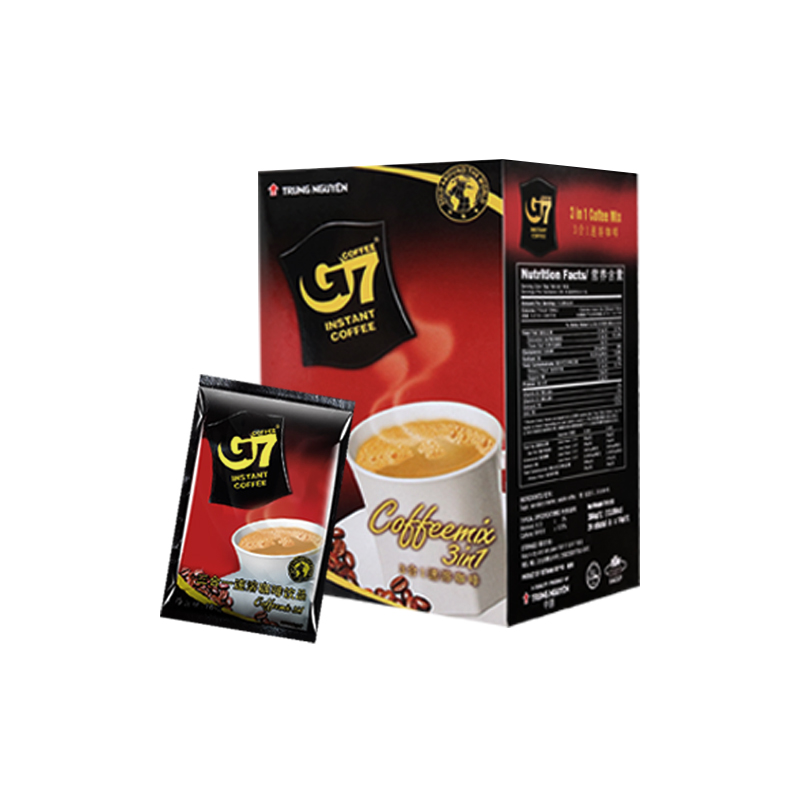 G7旗舰店越南原装进口原味3合1速溶咖啡学生提神正品160g/10包