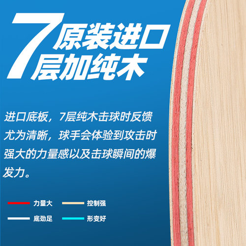 TIBHAR挺拔德国进口乒乓球底板萨姆索诺夫黑萨FORCE PRO萨姆超能 - 图1