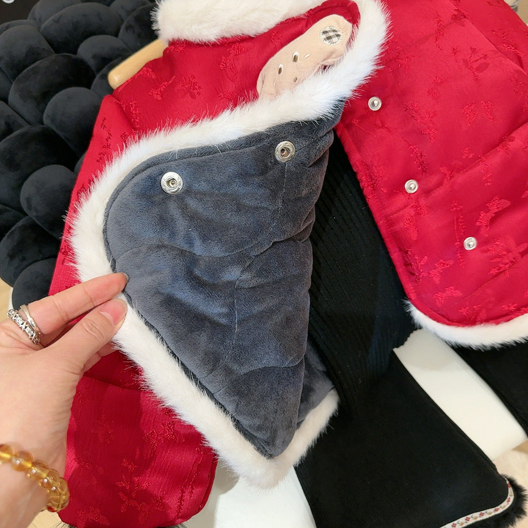 晴晴女童卡通玩偶上衣毛毛边阔腿裤套装2026冬季新款AWB165鱼,淘宝优惠券,粉丝福利购,淘宝优惠卷