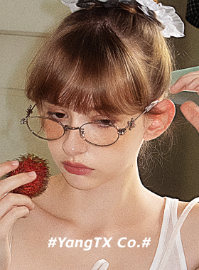 镶钻椭圆形眼镜可配度数