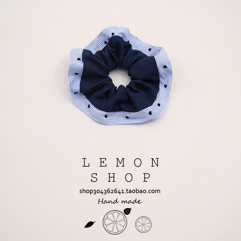 韩版新款ins条纹大肠发圈布艺头绳发绳马尾丸子头学生高级感头饰 - 图2