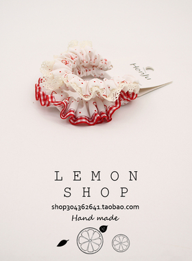 韩国红色布艺发圈大肠圈头绳2025新款丸子头发饰扎头发橡皮筋头花