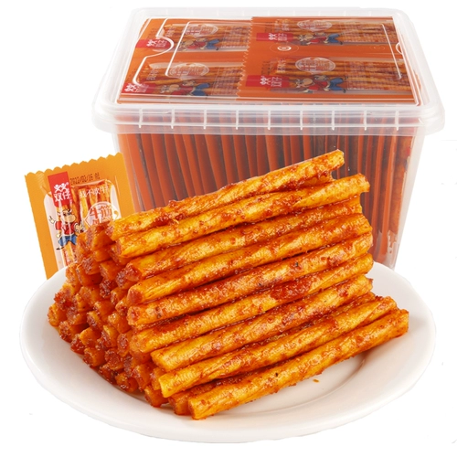 Shuangzi Beef Legend Legend Legend Spicy Bean Super Roll Bean Skin снимает маленькие закуски закуски, острая детство классическая повседневная еда