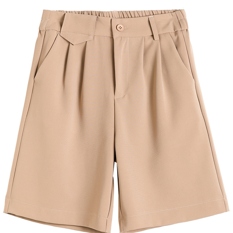 薄款五分裤夏宽松显瘦高腰a字短裤 灰喵休闲裤