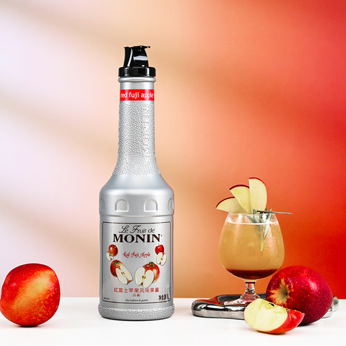 莫林MONIN红富士苹果风味果酱瓶装1000ml调鸡尾酒冰沙果汁饮料 - 图1