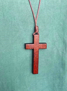 木十字架项链百搭长款毛衣链