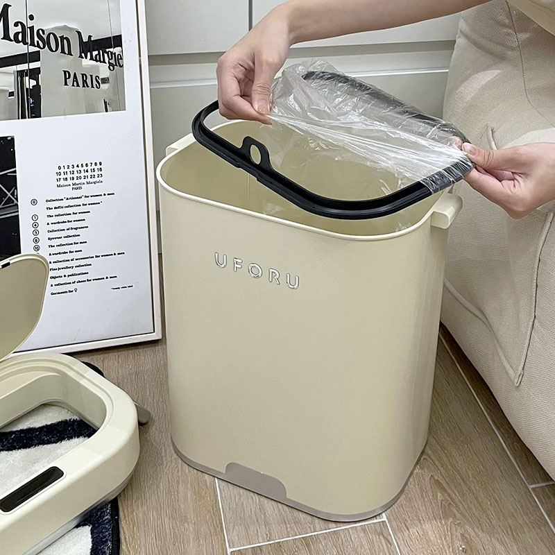 卫生间垃圾桶窄缝感应式智能2024新款纸篓带盖夹缝厕所卫生纸桶小