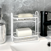 Light Extravagant Soap Case Double soap Shelves Wall-mounted Free draining toilet Soap Dish Soap Racks