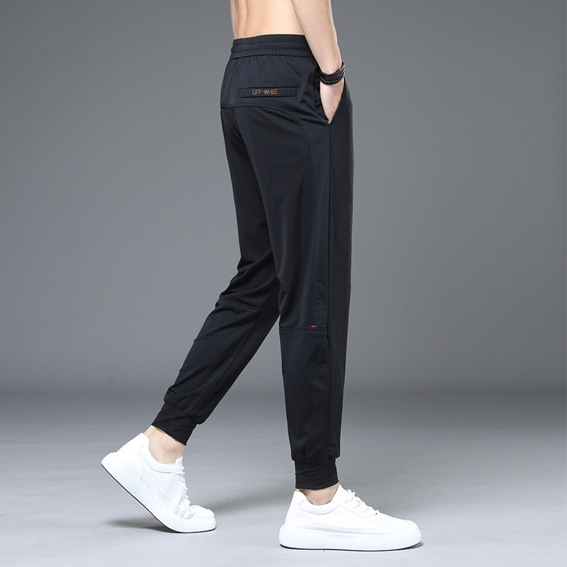 夏季超薄款冰丝运动宽松镂空休闲裤 型肯休闲裤