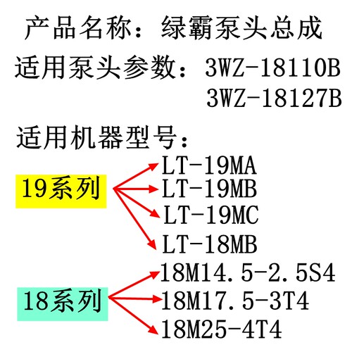 绿霸LT-19MAMC/18MB高压清洗机泵头洗车机铜块总成3WZ-18127/110B - 图0