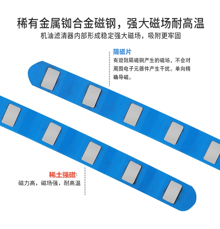 汽车机油格磁化器机油滤芯强磁机滤发动机磁铁吸铁石磁强力滤清器