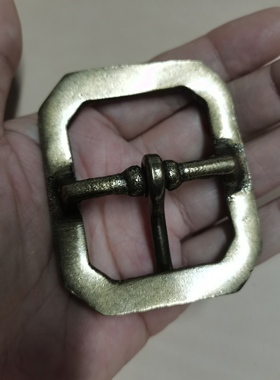 黄铜皮带扣头复古做旧高档实心纯铜八角扣针扣男士式腰带腰带头