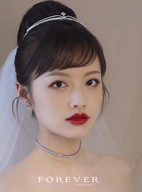 简约韩式闪耀锆石短款锁骨链女仙