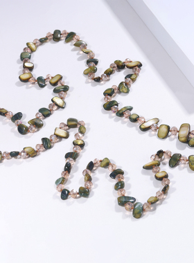 波西米亚贝壳串珠双层项链可叠戴