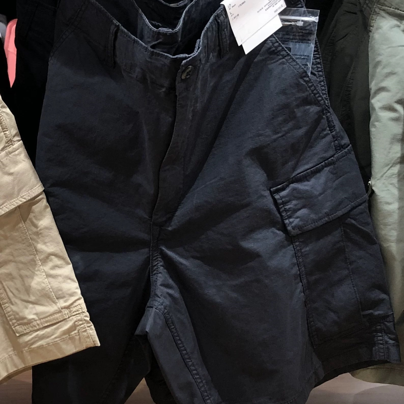 优家俨野U家夏复古男装工装运动短裤多口袋宽松休闲五分裤470633