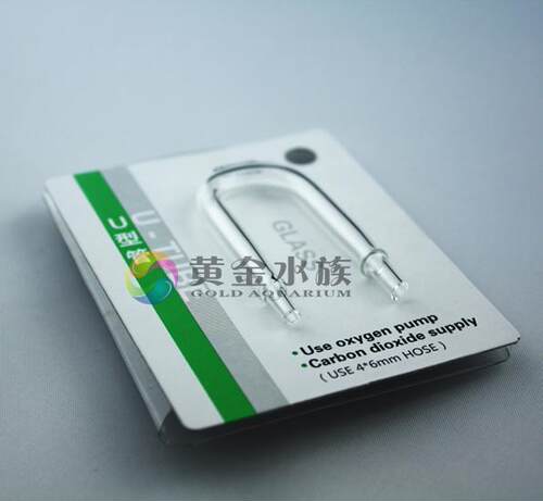 无忧创意CO2二氧化碳细化器U型连接管玻璃弯管氧气挂缸 - 图0