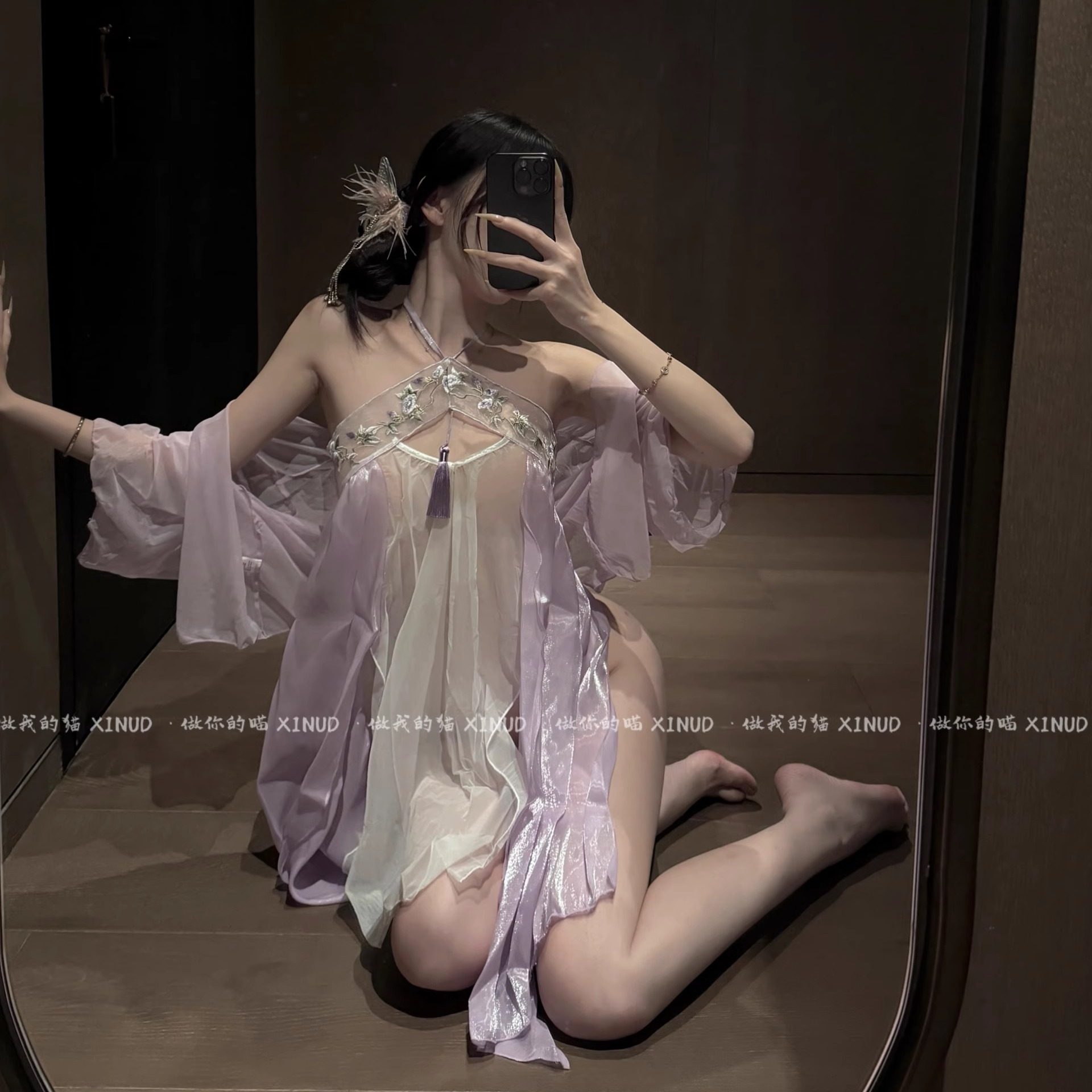 做你的猫：梦中有佳人*异域风情古风内衣套装薄款显身材分体睡裙,淘宝优惠券,粉丝福利购,淘宝优惠卷