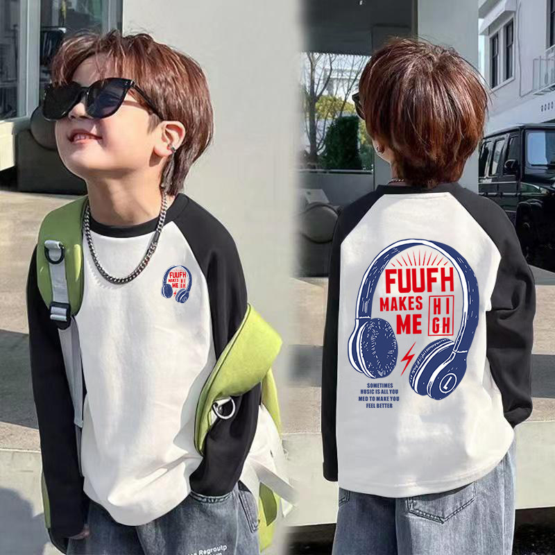 男童t恤长袖2025新款男孩内搭卡通体恤儿童秋装纯棉打底衫春秋款,淘宝优惠券,粉丝福利购,淘宝优惠卷