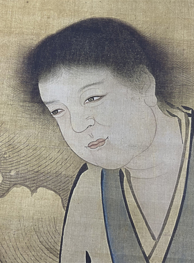 明 商喜 过海图 名家工笔人物画国画高清微喷复制装饰画立轴挂画