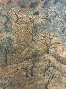隋 展子虔 游春图全卷古代山水画真迹原大复制品高清微喷画芯装裱