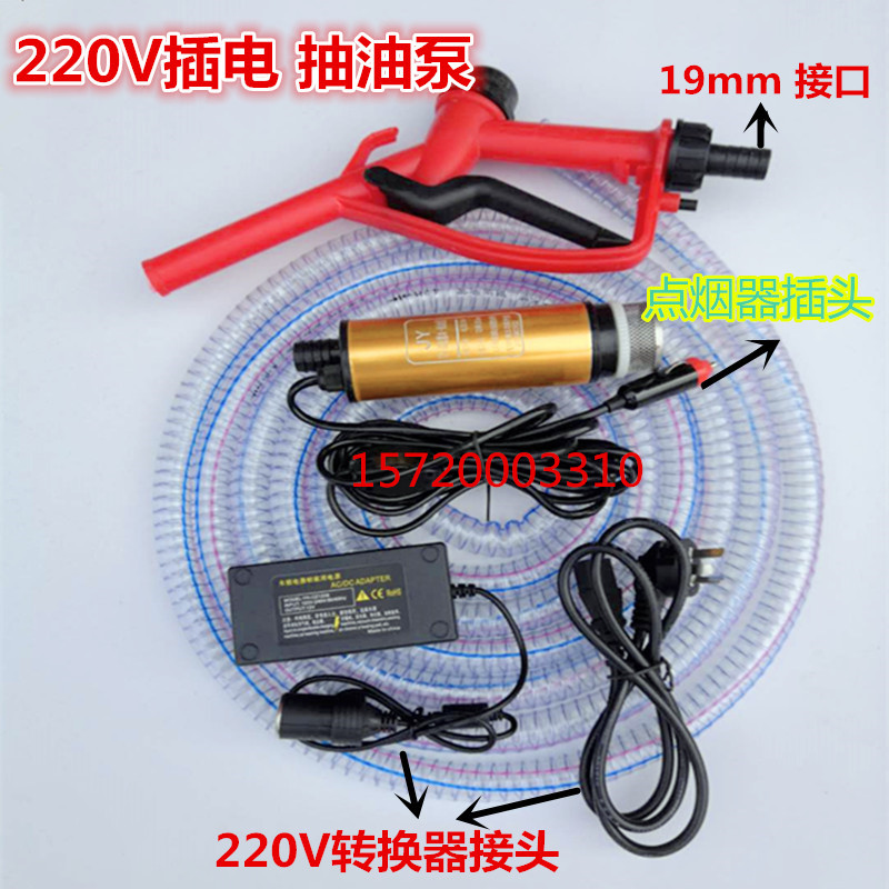 电动抽油泵柴油泵12V24V220伏自吸小型加油机直流油抽子抽水泵-图2