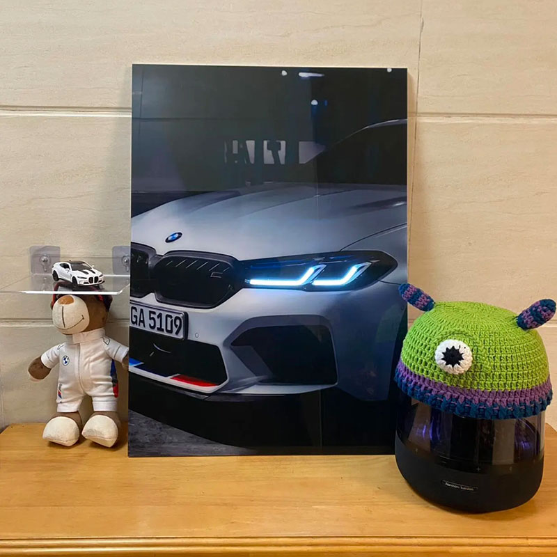 【定制】汽车壁画灯亮灯汽车尾灯宝M4cls63恶魔之眼装饰gtr礼物做 - 图0