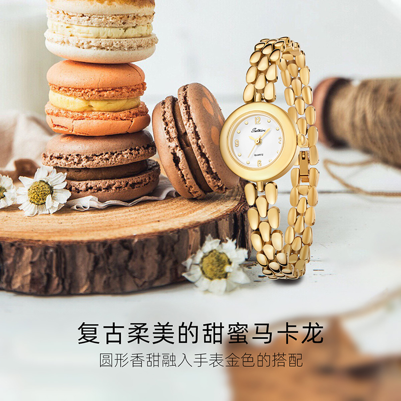 圣缇斯sotoiru经典小圆表女士手表高级正品轻奢时尚气质美人手表