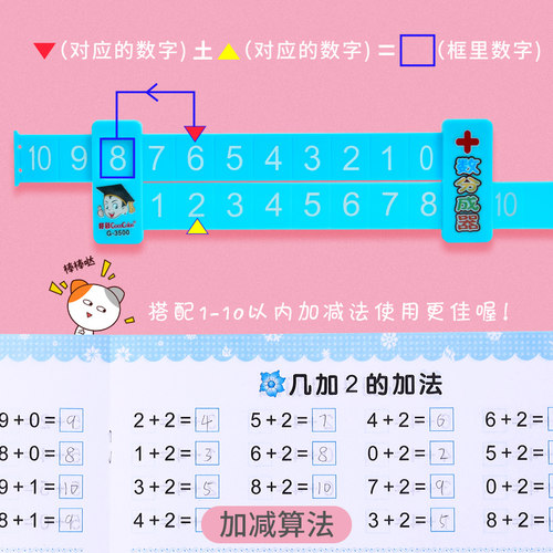 蒙氏数学分解尺幼儿园玩具儿童数字加减法一年级算术教具算数神器 - 图1