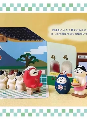 日式猫澡堂休闲泡澡INS创意潮玩微缩礼品ZAKKA树脂家居DIY小摆件