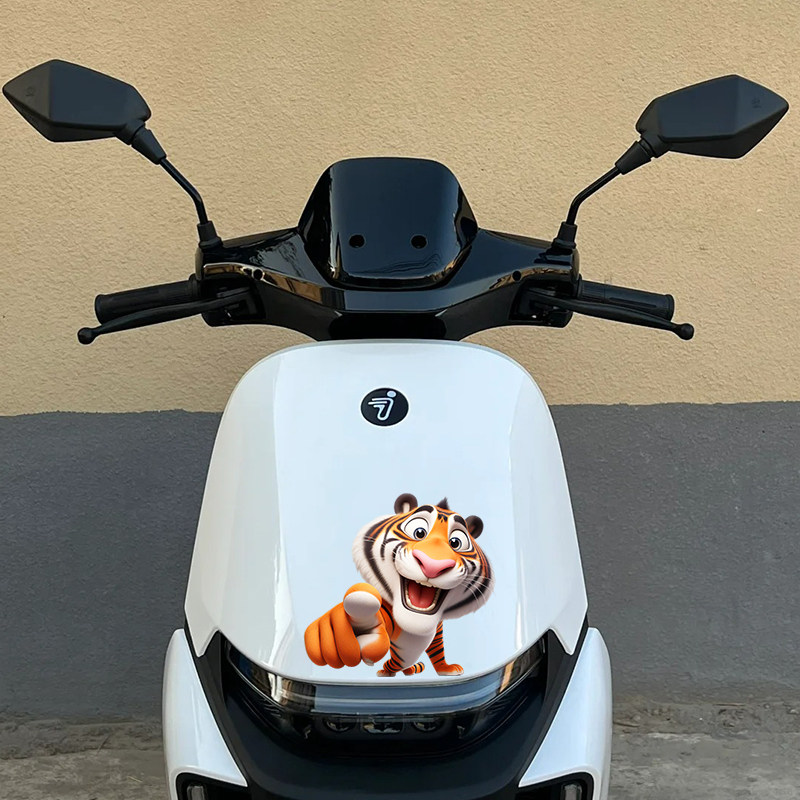 卡通老搞怪表情虎汽车装饰贴三角窗贴纸防水个性定制汽车贴纸,淘宝优惠券,粉丝福利购,淘宝优惠卷