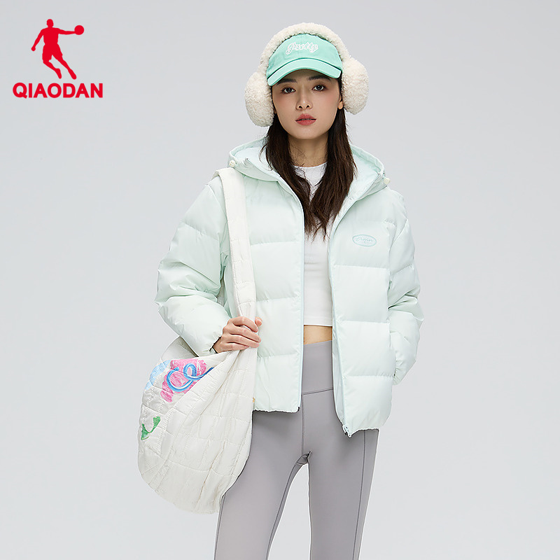 乔丹运动羽绒服女2025冬季短款棉服保暖加厚连帽外套百搭女装上衣