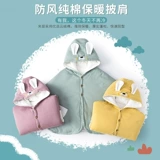 Детский ветрозащитный плащ, осенняя ветрозащитная удерживающая тепло толстовка с капюшоном для выхода на улицу, детская куртка, накидка