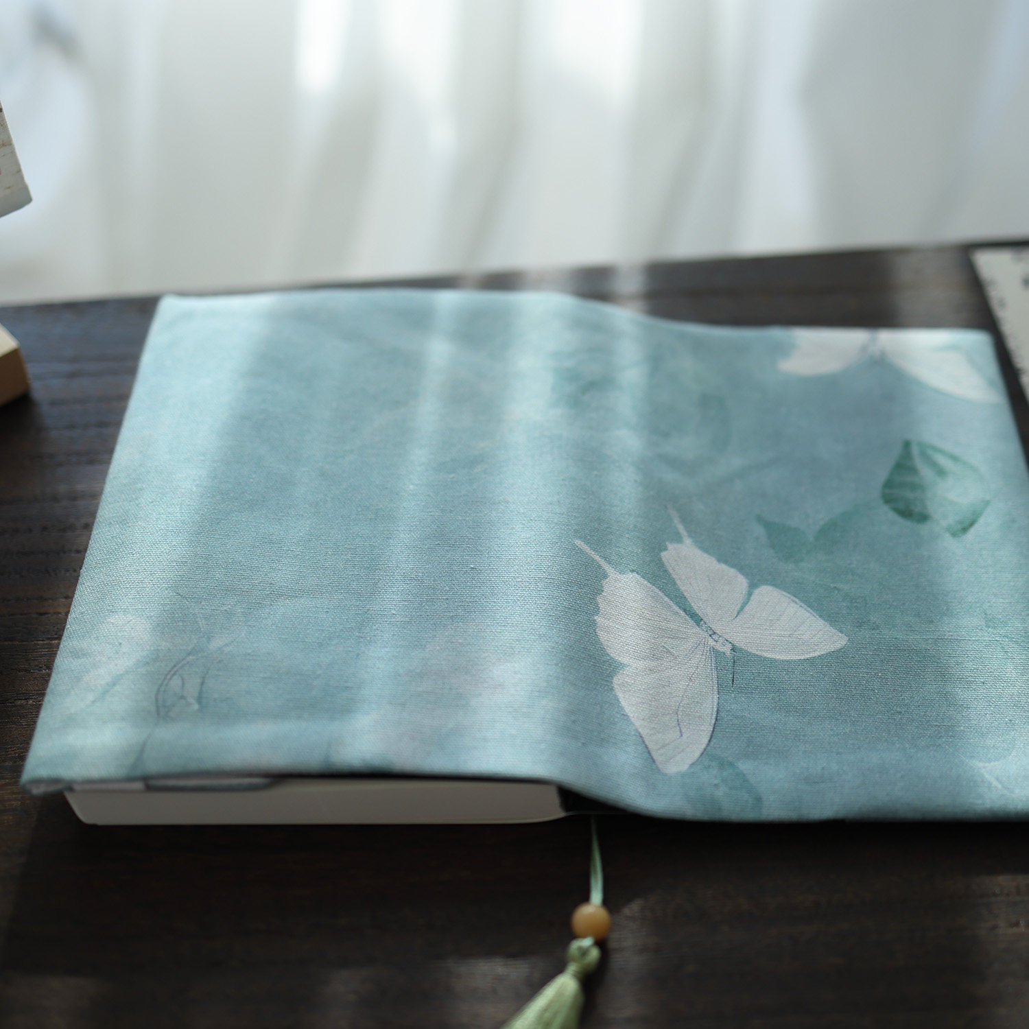 布书衣A5手账本国风礼物日记笔记本印花棉麻手工保护书套青韵蝶影,淘宝优惠券,粉丝福利购,淘宝优惠卷