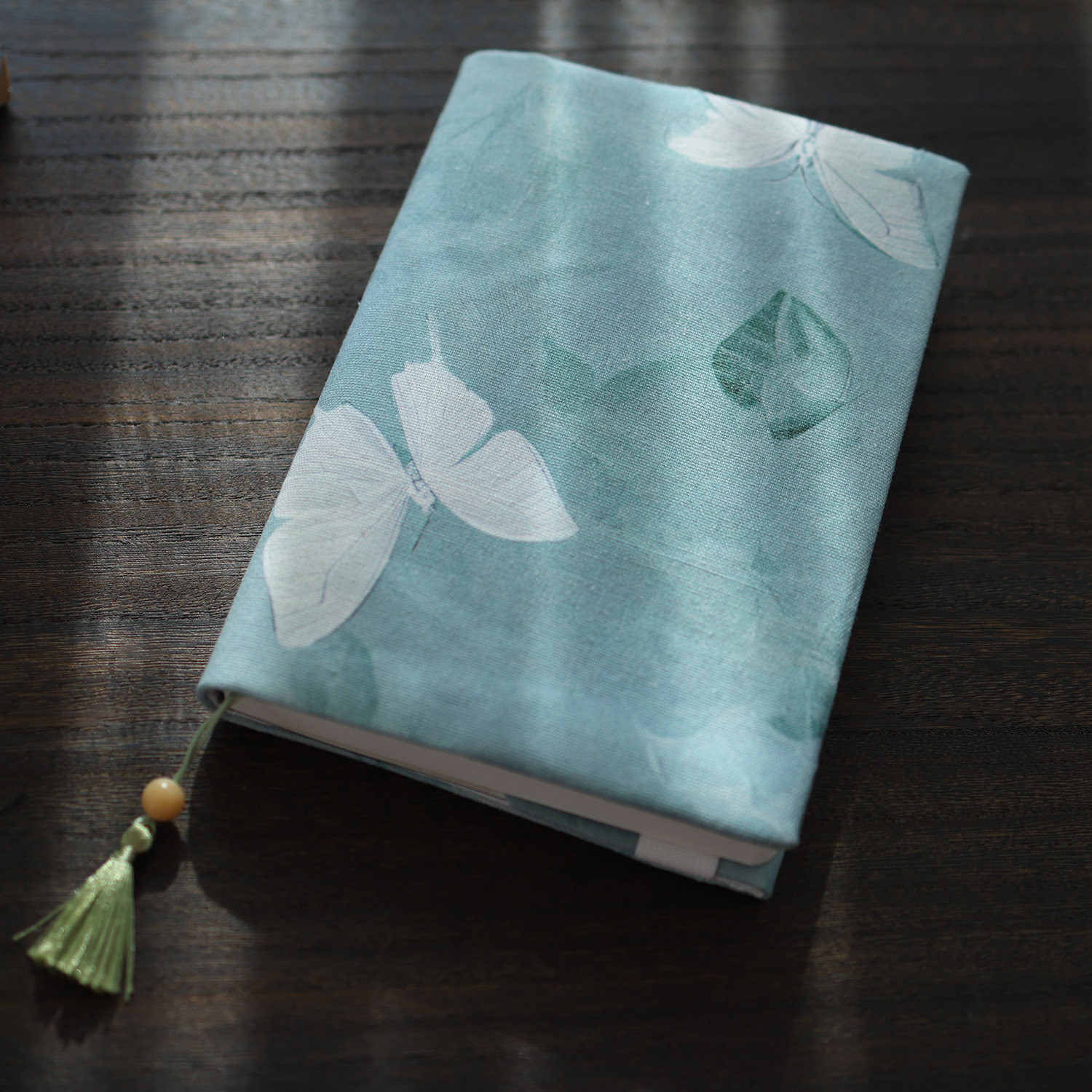 布书衣A5手账本国风礼物日记笔记本印花棉麻手工保护书套青韵蝶影,淘宝优惠券,粉丝福利购,淘宝优惠卷