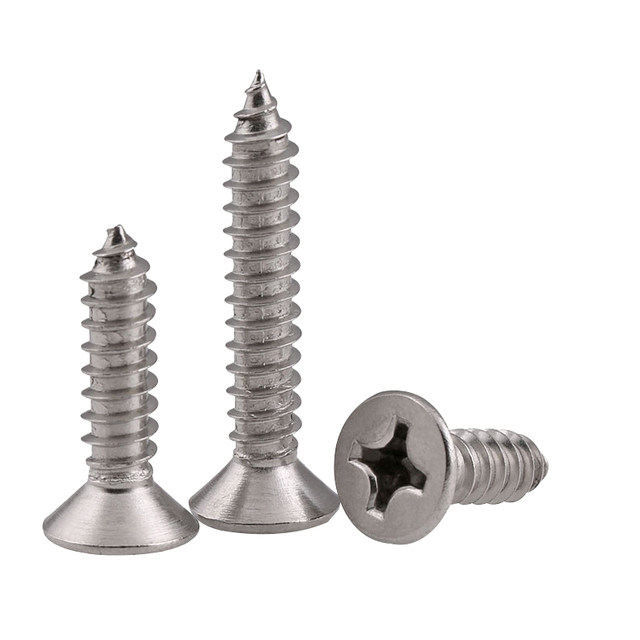 M2M3M4M5M6M8*5-150mm 304 stainless steel cross countersunk head self-tapping screw flat head lengthened wood screw