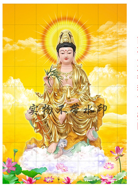 观音菩萨挂画卷轴挂画