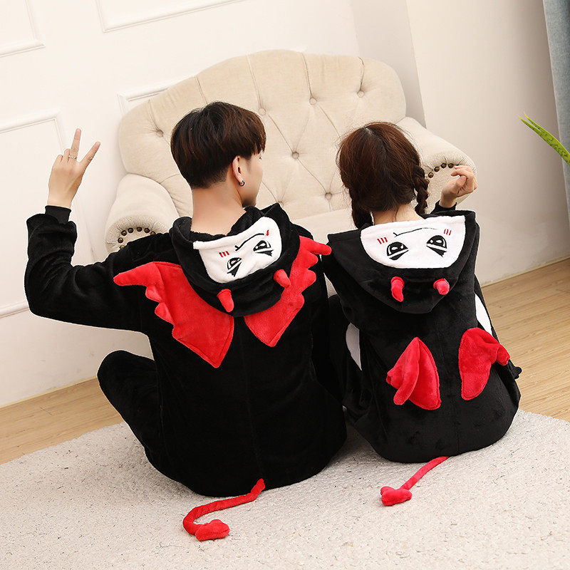 连体冬可爱男拉链恐龙猫动物睡衣 雪朵琪睡衣/家居服套装