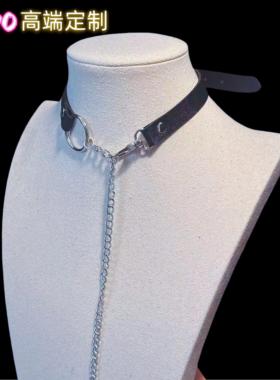 SADO高端定制非真皮项圈女脖圈缺氧情调女m抽拉颈带窒息脖圈