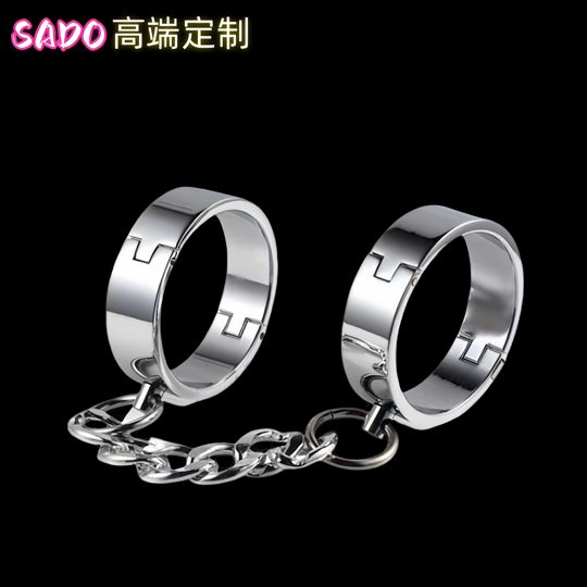 SADO加重加厚密室手铐道具玩具手扣男女影视拍摄道具不锈钢脚铐