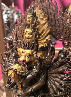大威德/大威德金刚/独雄/独勇大威德/23cm红铜佛像梵天藏传摆件