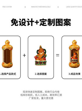 手绘唐卡立体吊坠/本命佛挂坠/黄财绿度母挂件饰品擦擦唐卡