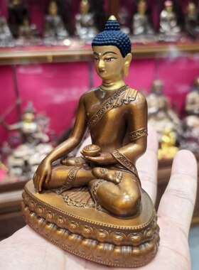 释迦牟尼佛/释迦佛/佛陀像/悉达多/三宝/10cm红铜佛像藏传摆件