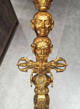 空行母/喀章嘎/空行母法杖/莲花生大师法杖/莲师法杖/法杖/80cm