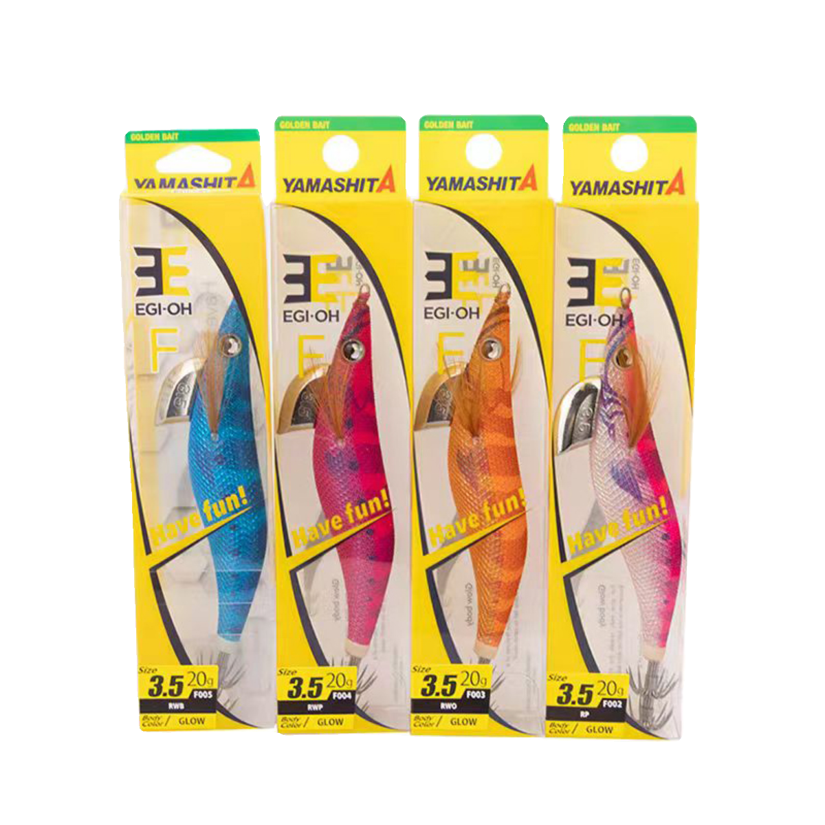 进口YAMASHITA夜光木虾鱼钩F系列海钓夜光3.5号路亚缓沉鱿鱼饵 - 图3