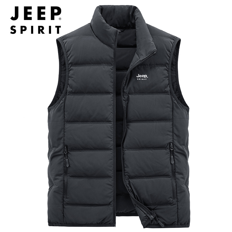 JEEP SPIRIT羽绒内胆马甲秋冬轻薄羽绒服保暖背心马夹男HL8806